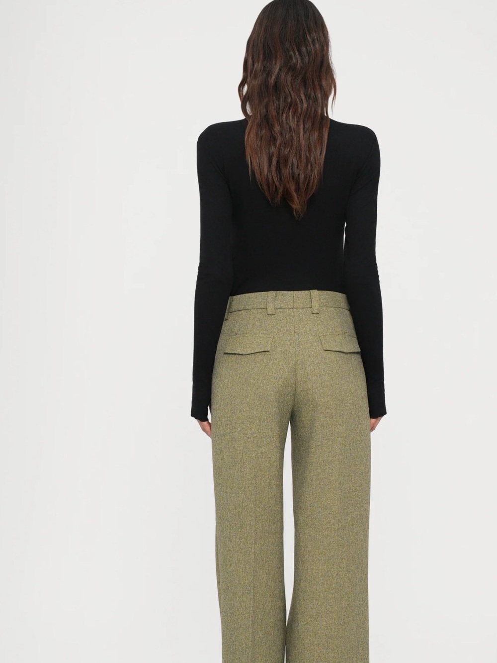 Baum und pferdgarten Tailored Olive Wide-Leg Pantsuit blazer and pants size 4 - Picture 9 of 10